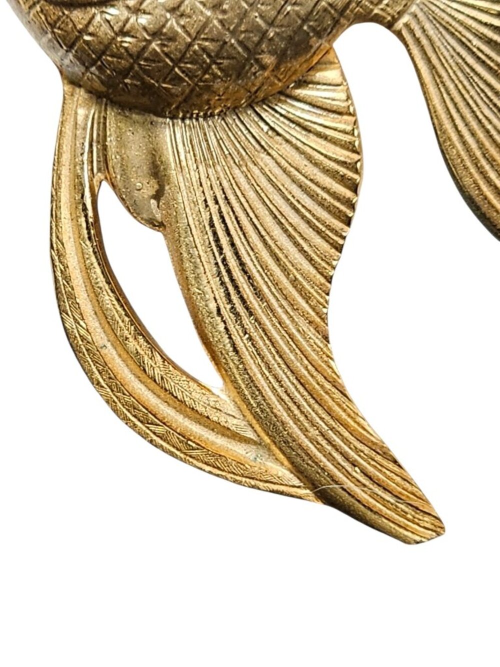 GIOVANNI VINTAGE ESTATE GOLD PLATED TROPICAL ANGEL FISH BROOCH PIN - Picture 6 of 6